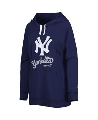 Women's Navy New York Yankees Pre-Game Raglan Pullover Hoodie