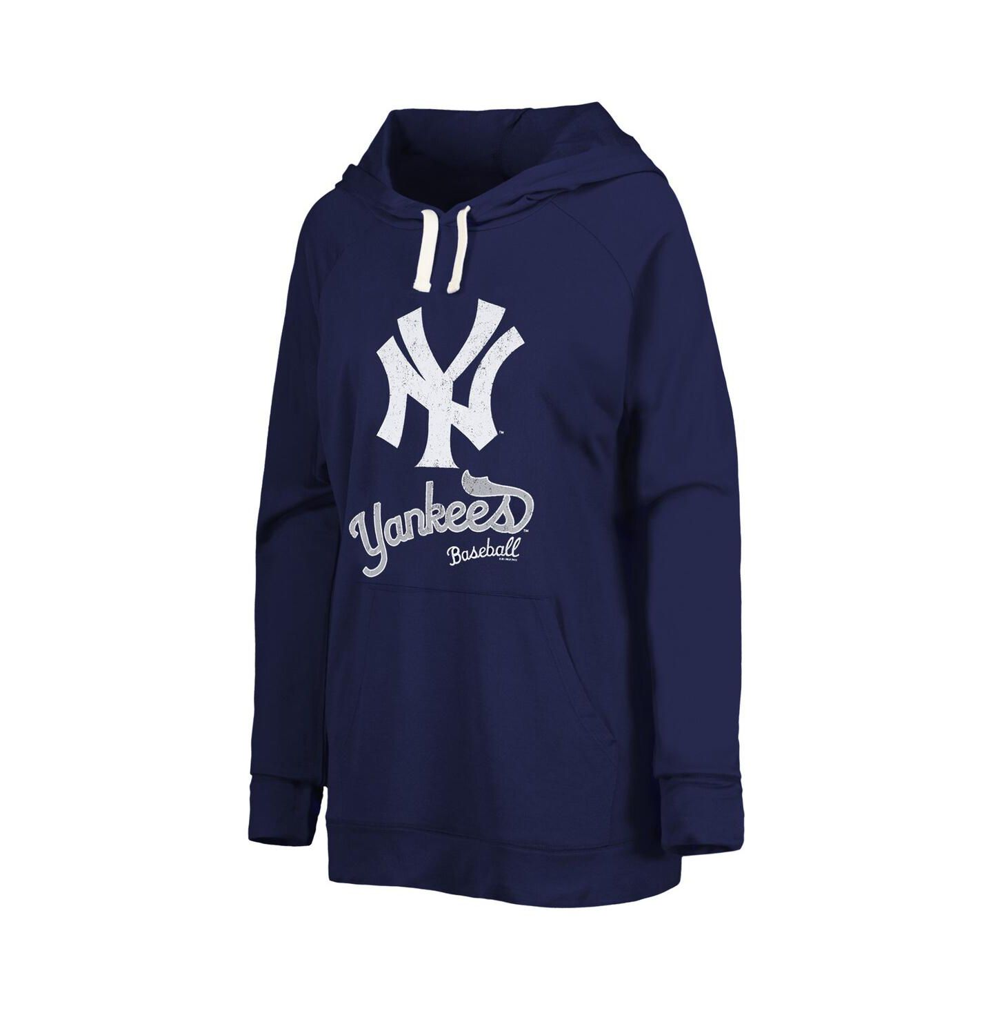 Женское худи Touch Navy New York Yankees Pre-Game Raglan Pullover — фото 3