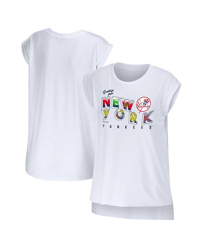 WEAR by Erin Andrews Women's White New York Yankees Greetings From