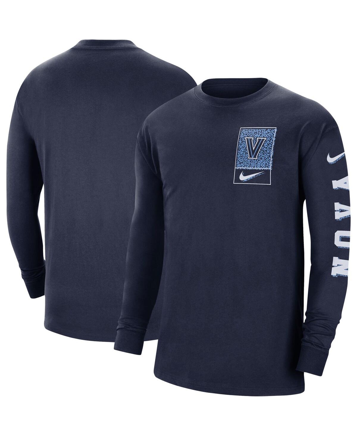 Men's NikeVillanova Wildcats Seasonal Max90 2-Hit Long Sleeve T-shirt - Navy