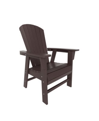 7 Piece Outdoor Patio Dining Table and Adirondack Armchair Set