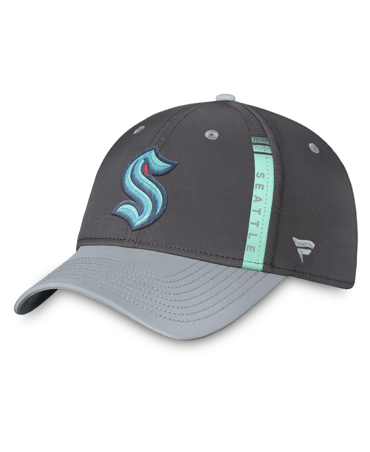 Men's Fanatics Gray Seattle Kraken Authentic Pro Home Ice Flex Hat - Gray