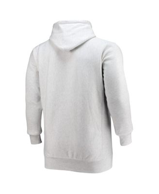 Men's Heathered Gray North Carolina Tar Heels Big and Tall Reverse Weave Fleece Pullover Hoodie Sweatshirt