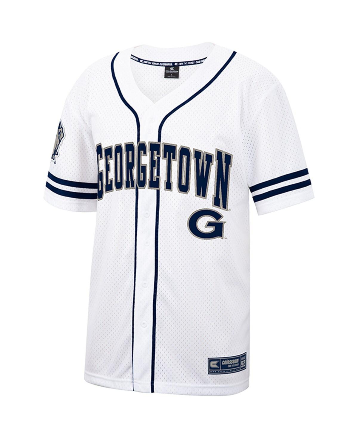 Men's Colosseum Navy Georgetown Hoyas Free Spirited Baseball Jersey - Navy