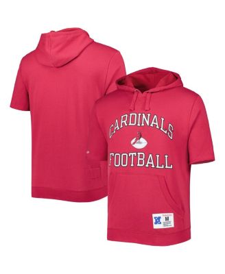 Men's Cardinal Arizona Cardinals Washed Short Sleeve Pullover Hoodie