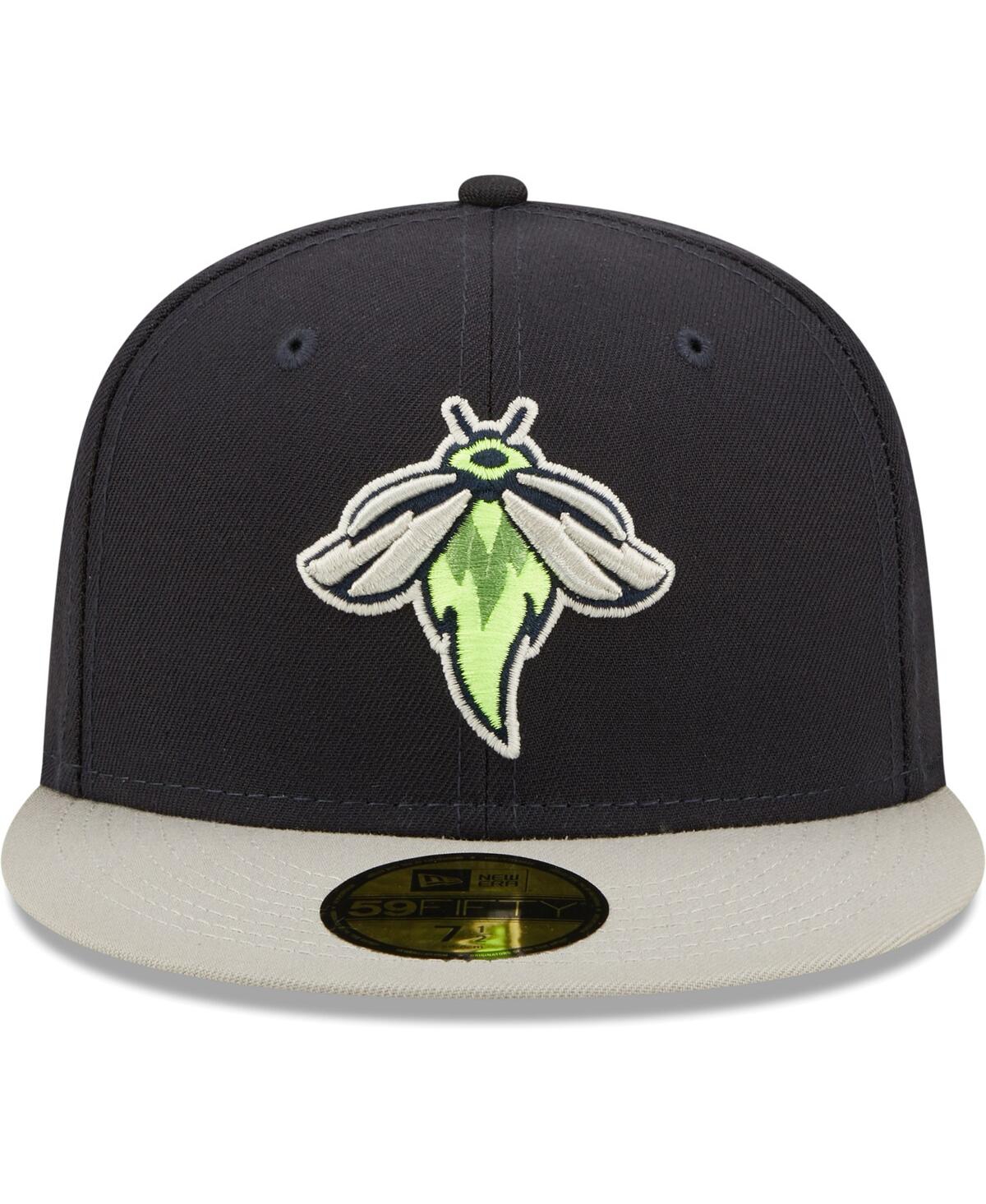 Men's New EraColumbia Fireflies Authentic Collection Road 59FIFTY Fitted Hat - Navy