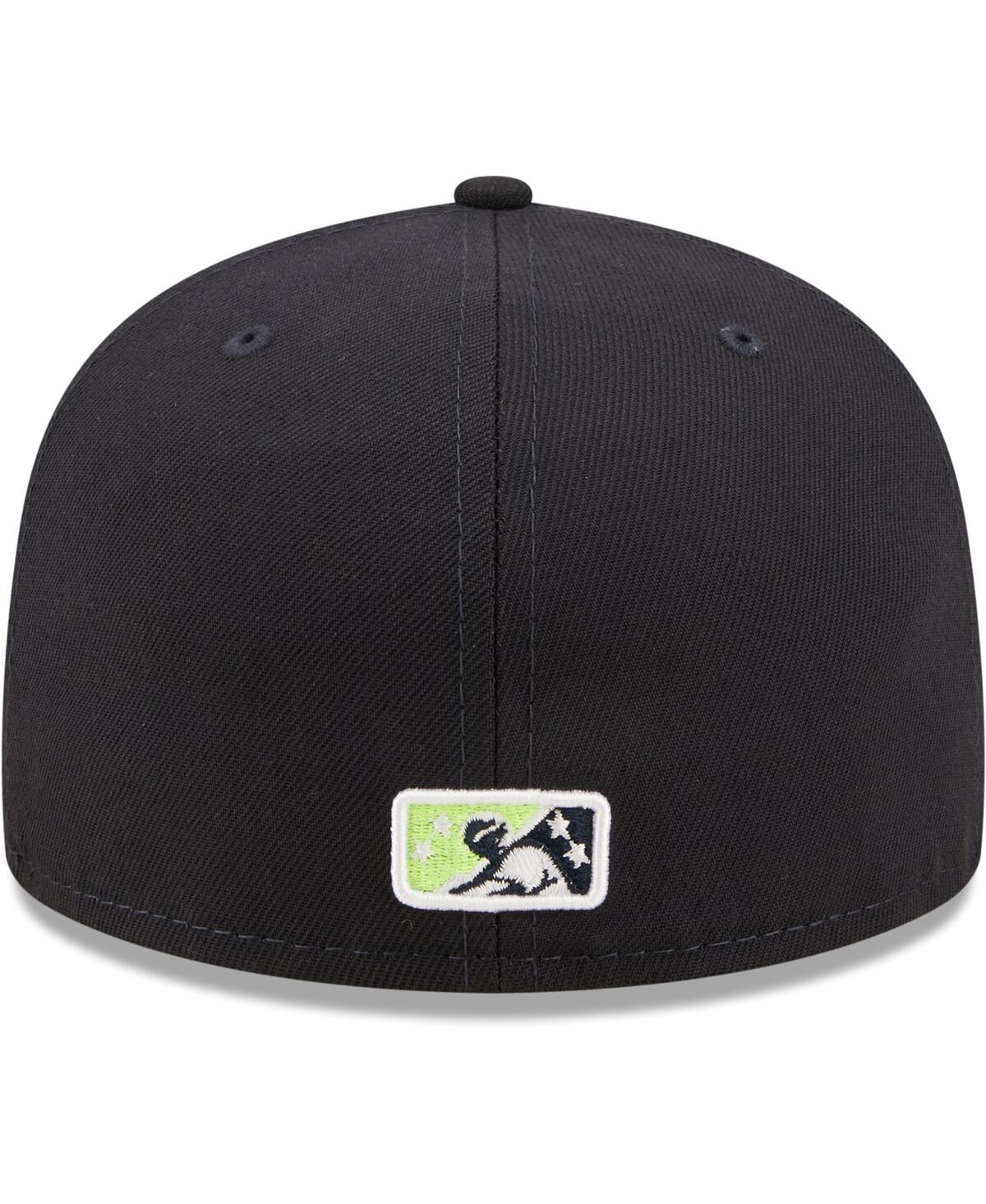 Men's New EraColumbia Fireflies Authentic Collection Road 59FIFTY Fitted Hat - Navy