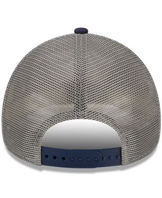 Men's Gray, Navy JR Motorsports 9FORTY A-Frame Trucker Snapback Adjustable Hat