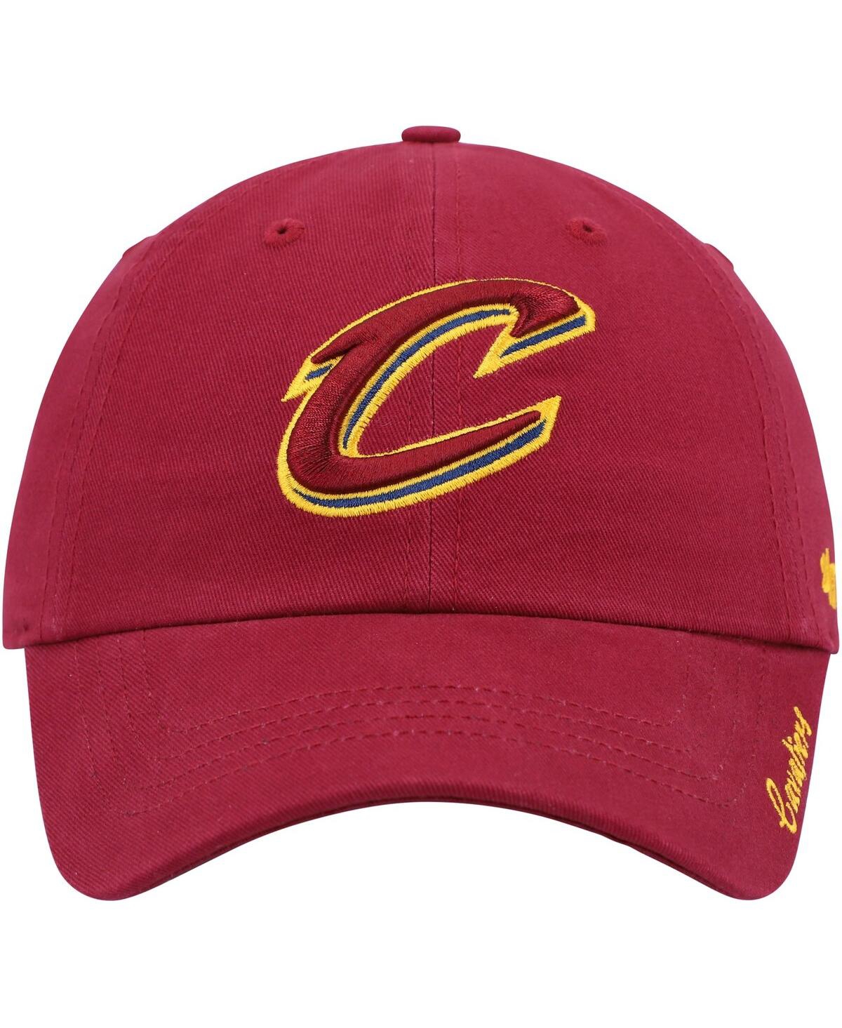 Women's '47 BrandCleveland Cavaliers Miata Clean Up Logo Adjustable Hat - Wine