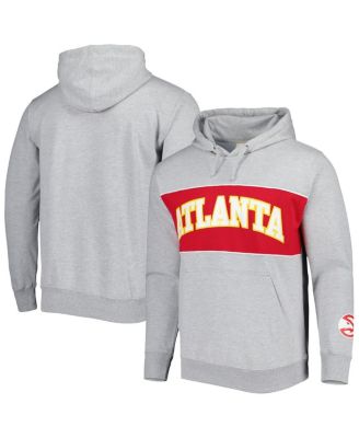 Men's Heather Gray Atlanta Hawks Wordmark French Terry Pullover Hoodie