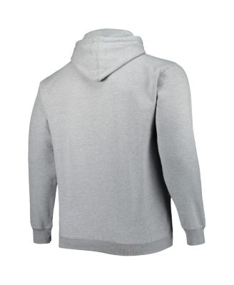 Men's Heather Gray Atlanta Hawks Big and Tall Wordmark Pullover Hoodie