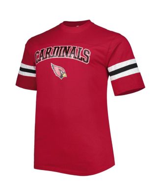 Men's Cardinal Arizona Cardinals Big and Tall Arm Stripe T-shirt