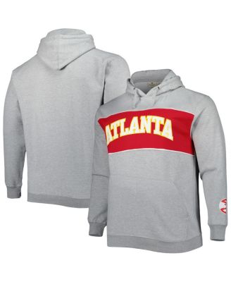 Men's Heather Gray Atlanta Hawks Big and Tall Wordmark Pullover Hoodie