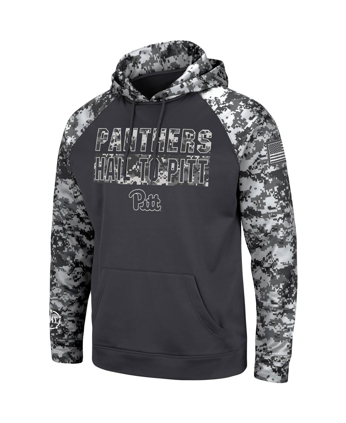 Men's ColosseumPitt Panthers Oht Military-Inspired Appreciation Digital Camo Pullover Hoodie - Charcoal