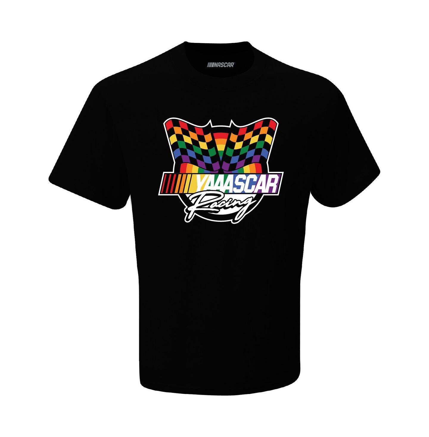 Мужская футболка Checkered Flag Sports Black NASCAR Yaaascar — фото 3