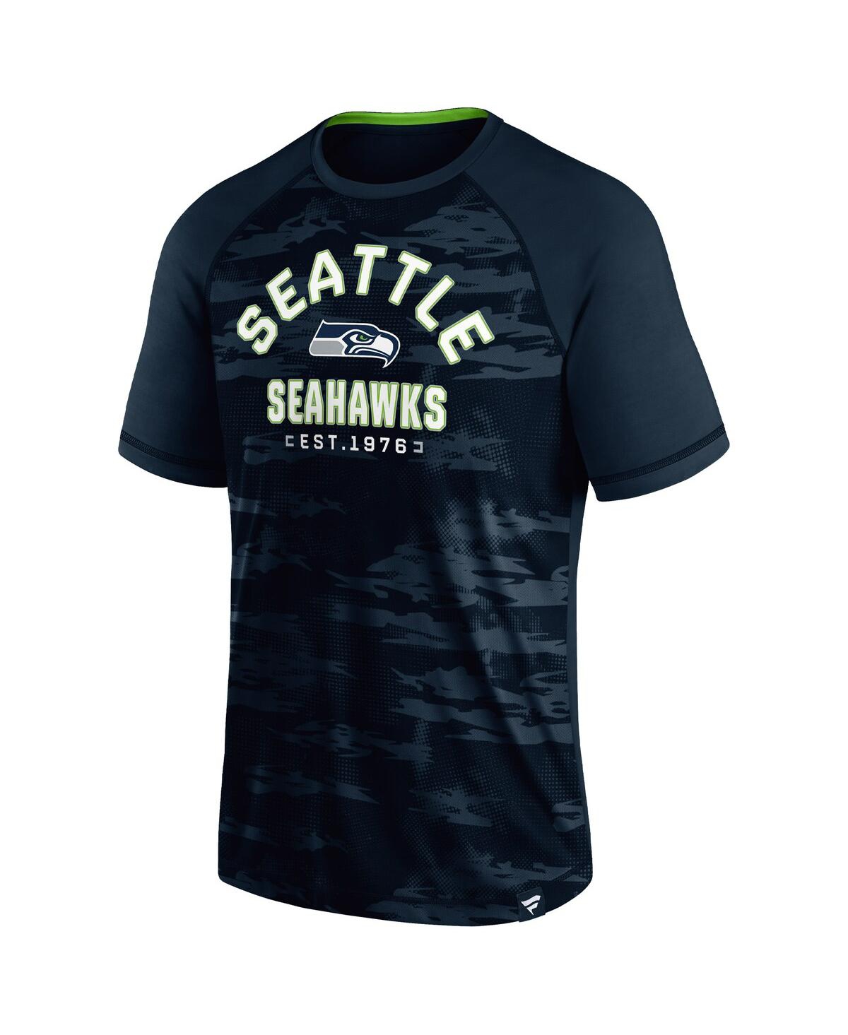 Men's Fanatics Neon Green Seattle Seahawks Hail Mary Raglan T-shirt - Neon Green