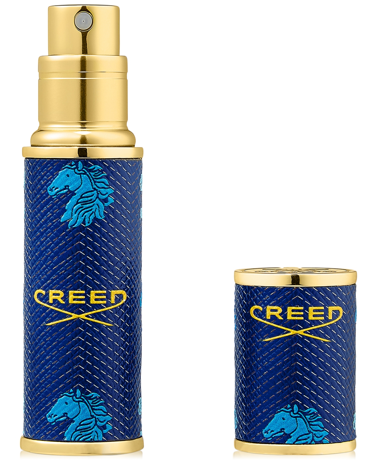 Shop Creed Leather Refillable Travel Atomizer Blue, 0.16 Oz.