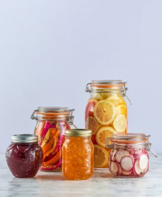 Round Clip Top Jar 34 oz, Set of 4