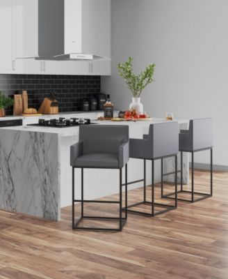 Ambassador Leatherette Upholstered Barstool