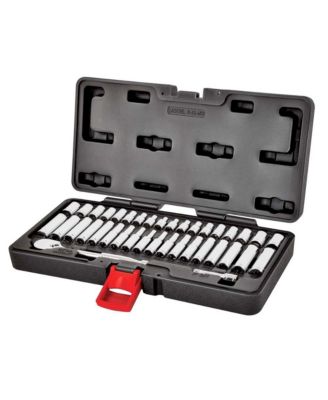 38 Piece 1/4 Inch Drive Tool Set with Sockets and Ratchet