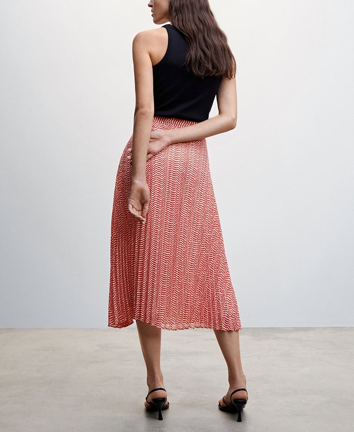 Oasis pink pleated online skirt