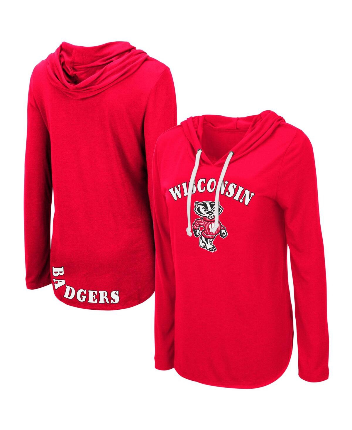 Colosseum Women's  Red Wisconsin Badgers My Lover Long Sleeve Hoodie T-shirt