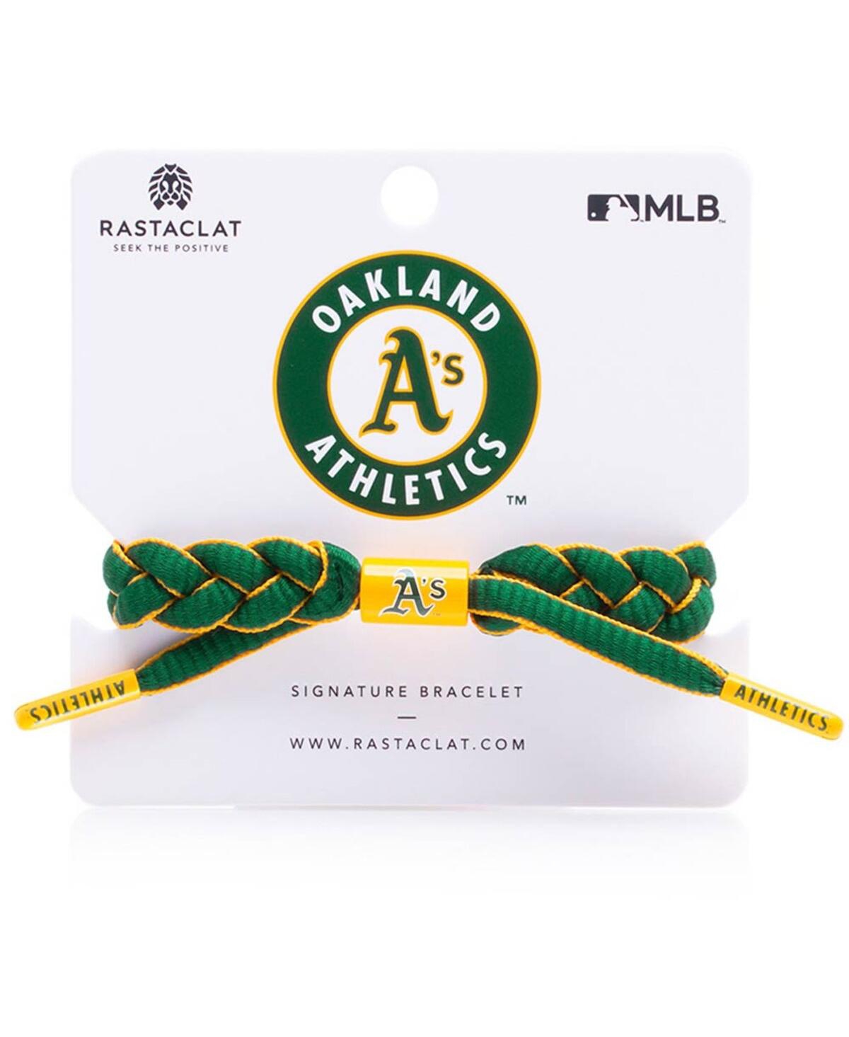 Rastaclat Men's Oakland Athletics Signature Infield Bracelet In White,green