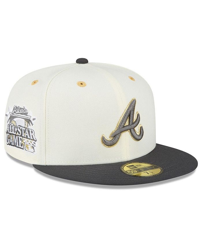 New Era Atlanta Braves Heather Black White 59FIFTY Fitted Cap - Macy's