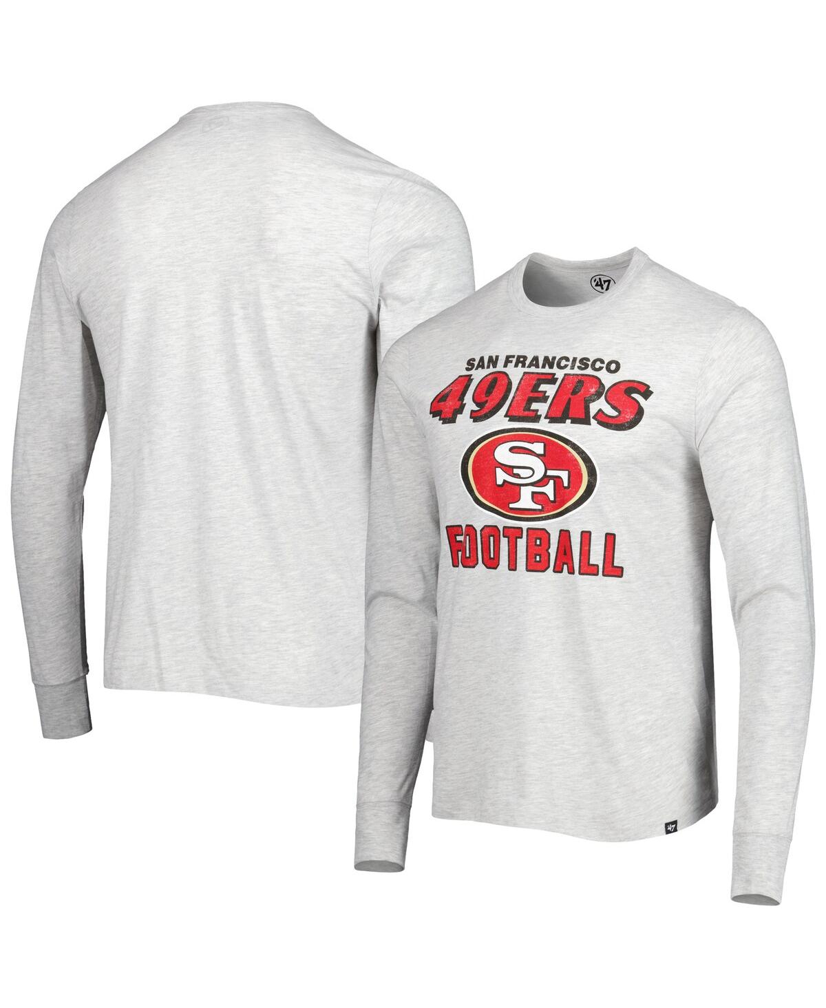 47 Brand Men's ' Heathered Gray San Francisco 49ers Dozer Franklin Long Sleeve T-shirt