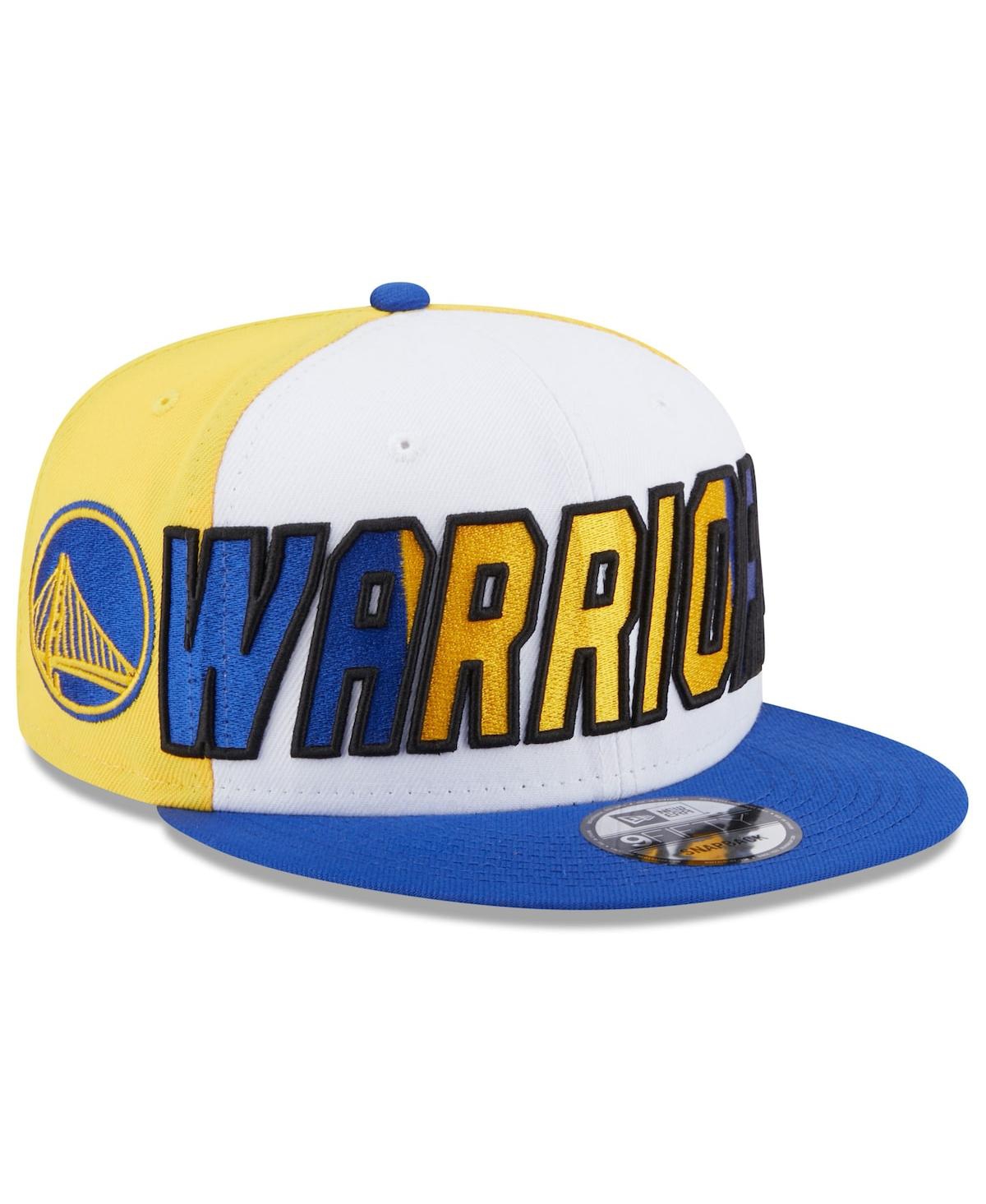 Shop New Era Men's  White, Royal Golden State Warriors Back Half 9fifty Snapback Hat In White,royal