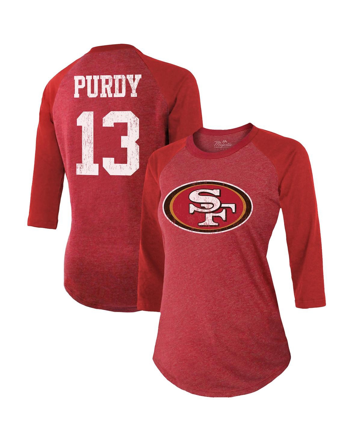 Majestic Threads Brock Purdy Scarlet San Francisco 49ers Name & Number ...