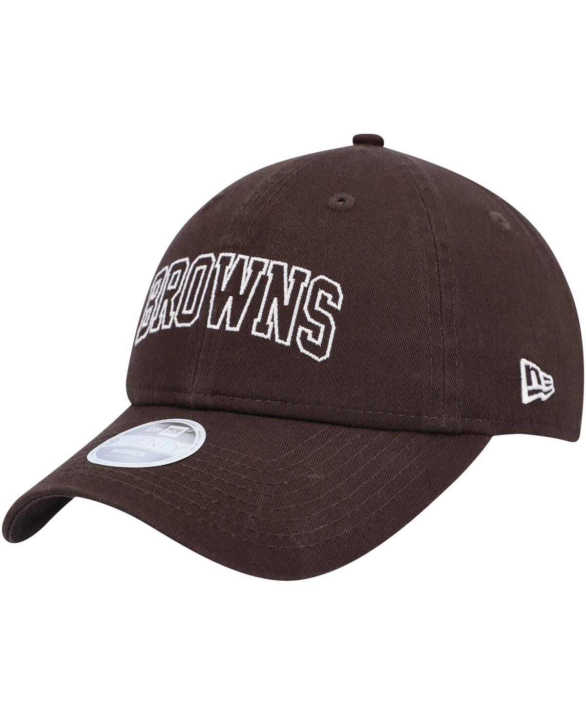 Shop New Era Women's  Brown Cleveland Browns Collegiate 9twenty Adjustable Hat