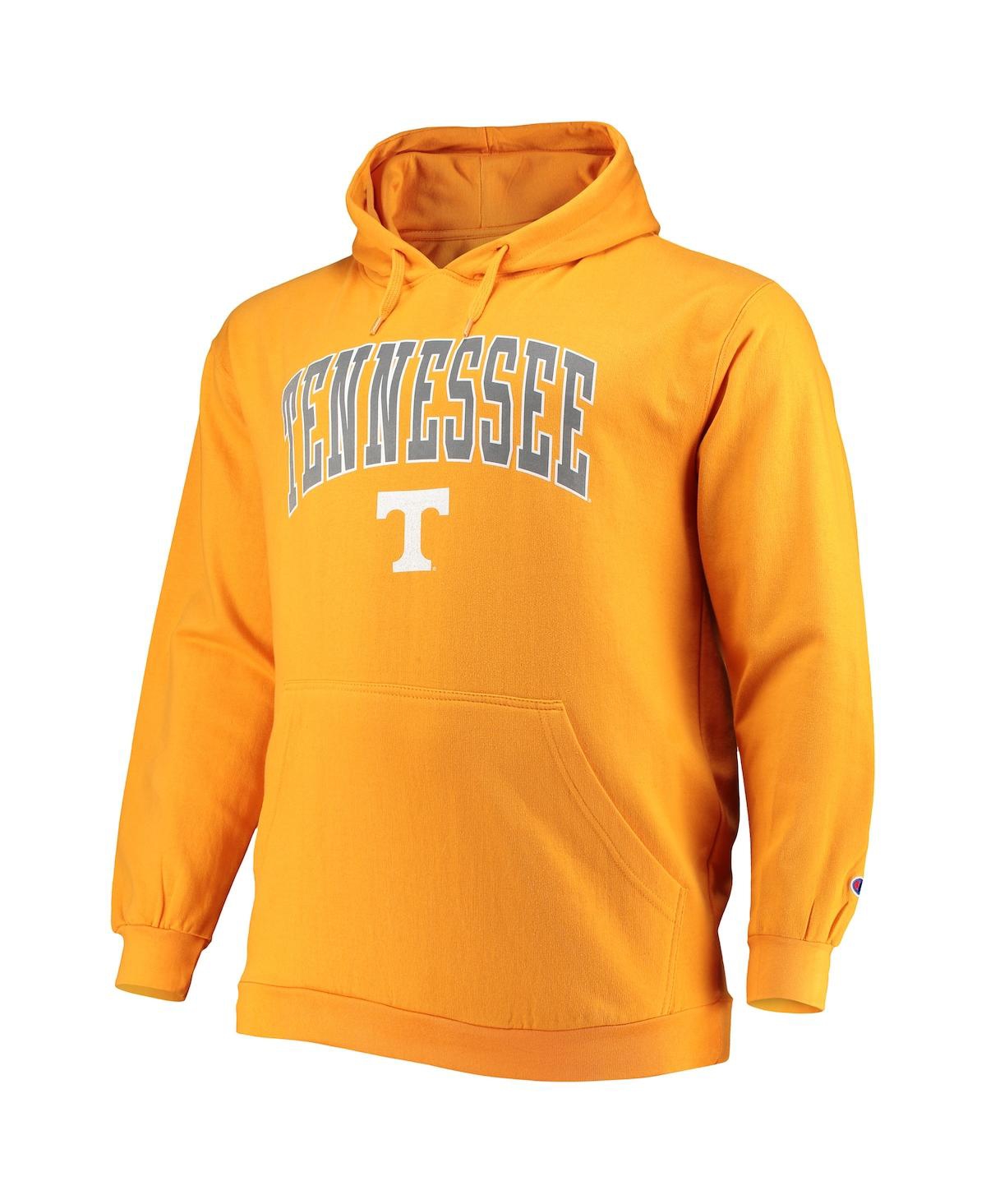 Champion Men's  Tenn Orange Tennessee Volunteers Big And Tall Arch Over Logo Powerblend Pullover Hood In Tenn Orange