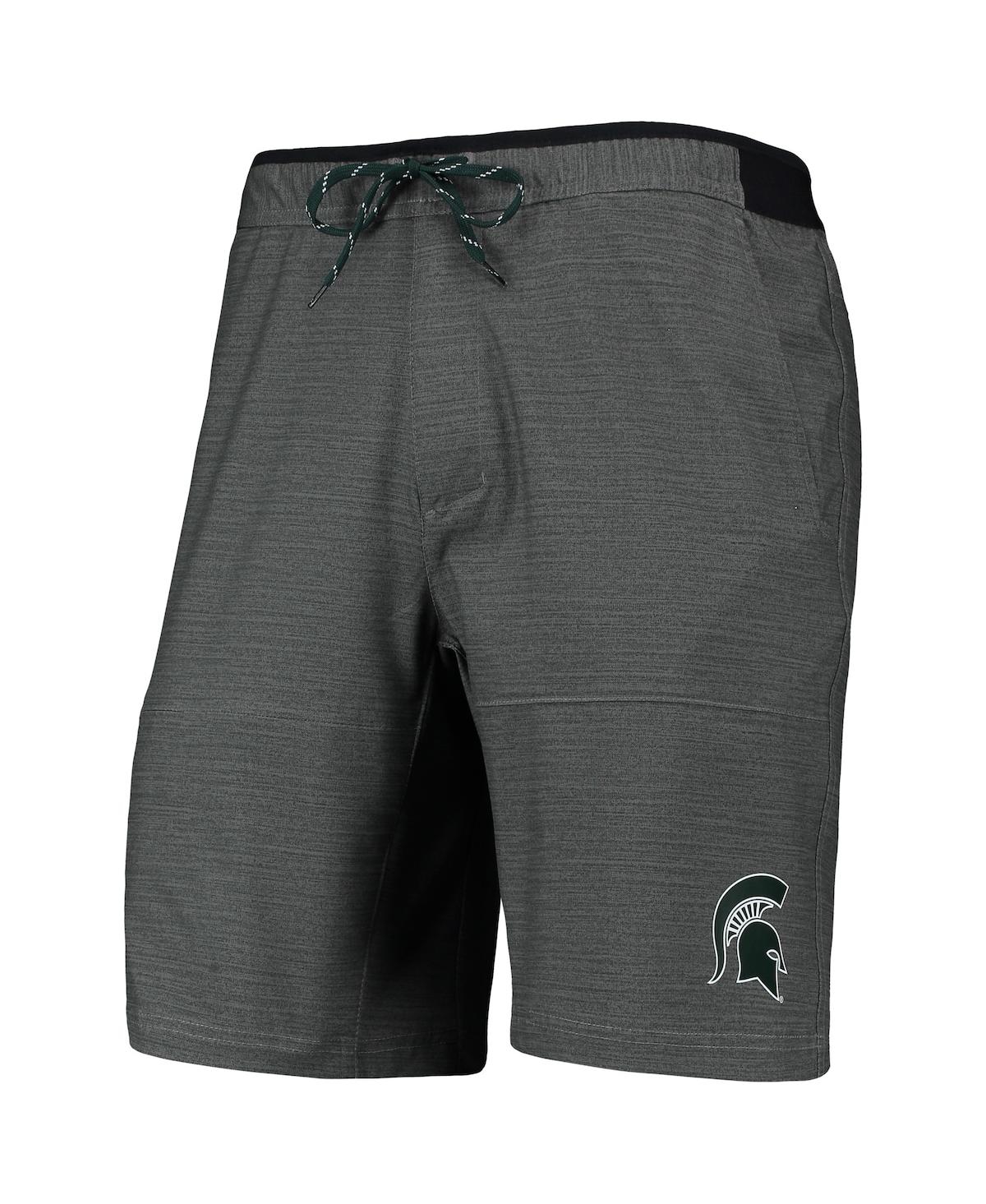 COLUMBIA MEN'S COLUMBIA GRAY MICHIGAN STATE SPARTANS TWISTED CREEK OMNI-SHIELD SHORTS 