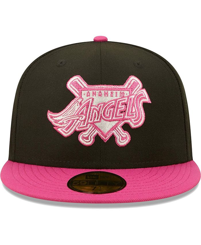 New Era Men's Black, Pink Los Angeles Angels 40th Season Passion