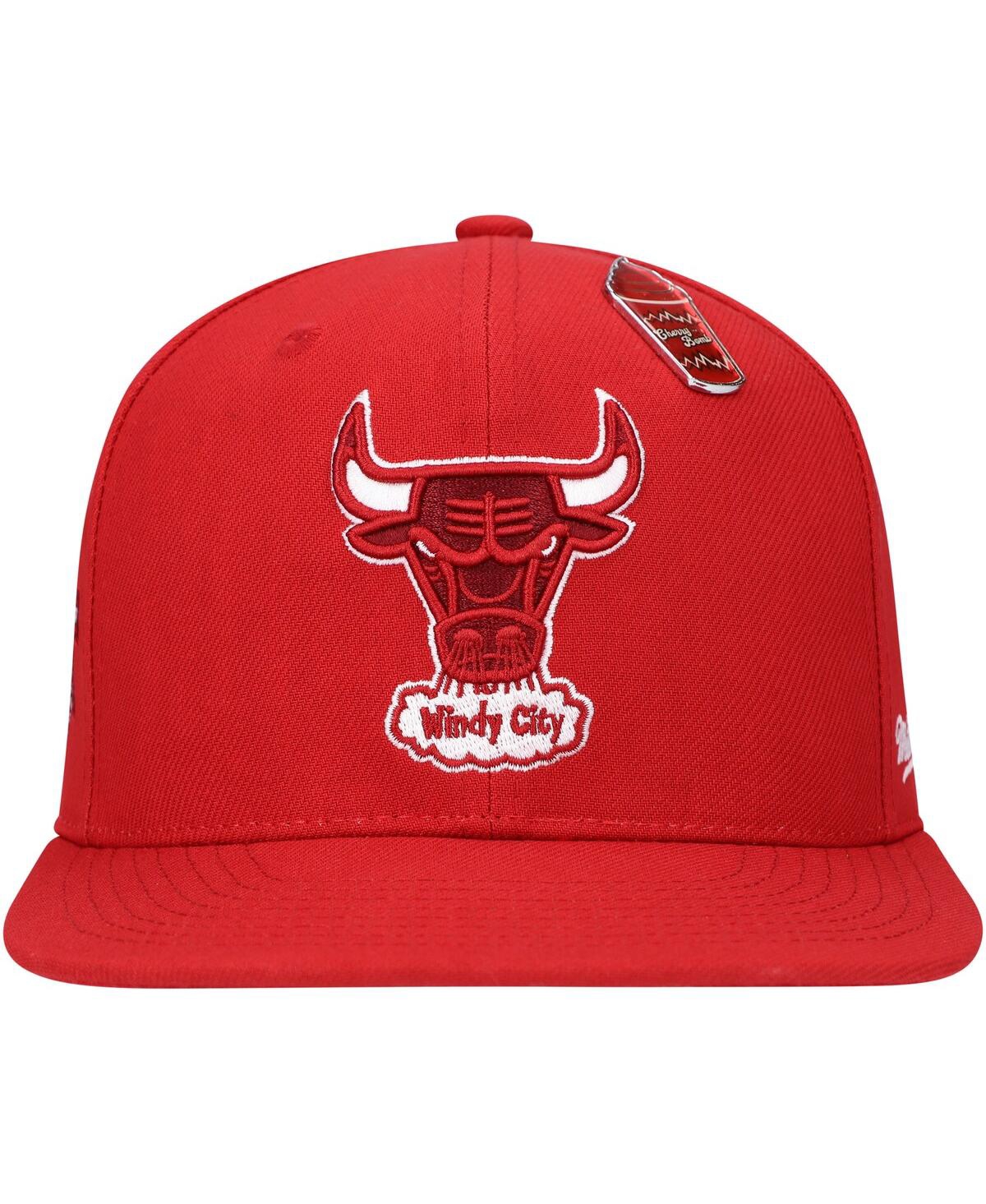 Shop Mitchell & Ness Men's  Red Chicago Bulls Hardwood Classics 20th Anniversary Cherry Bomb Fitted Hat