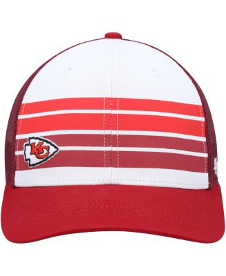 Big Boys and Girls White, Red Kansas City Chiefs Cove Trucker Snapback Hat