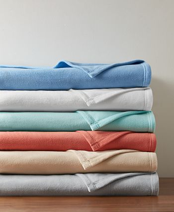 Home Design Easy Care Year Round Soft Fleece Blanket Twin