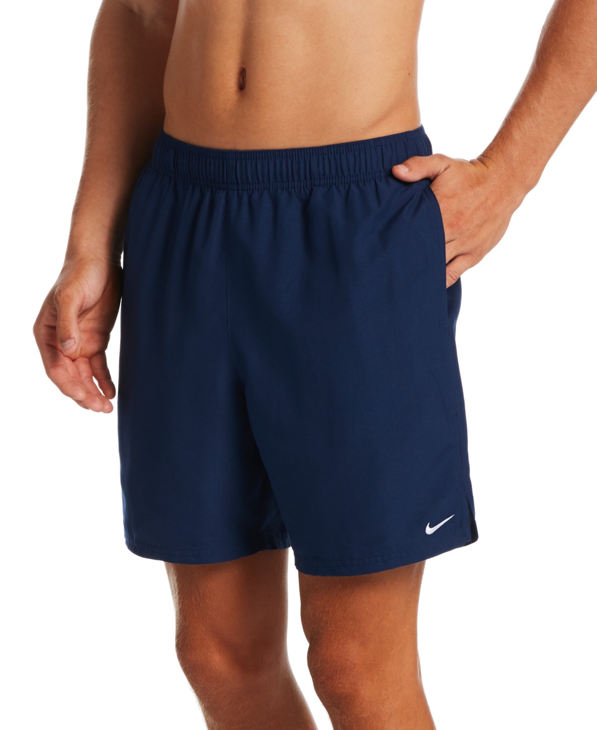 Nike Men's Essential Lap Solid 7" Swim Shorts In Midnight Navy