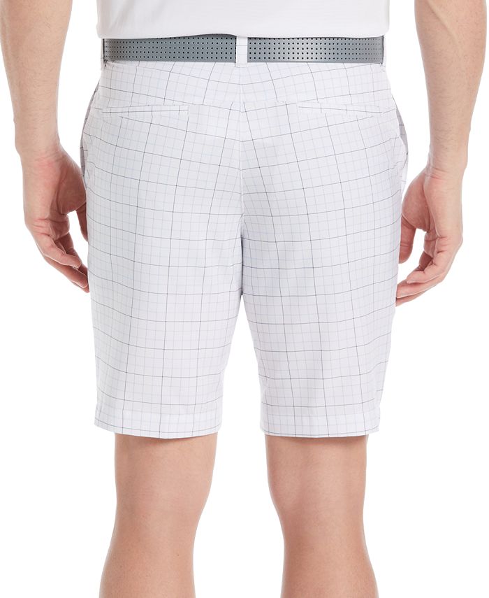 PGA TOUR Men's Flat Front Vacation Plaid 9" Golf Shorts Macy's