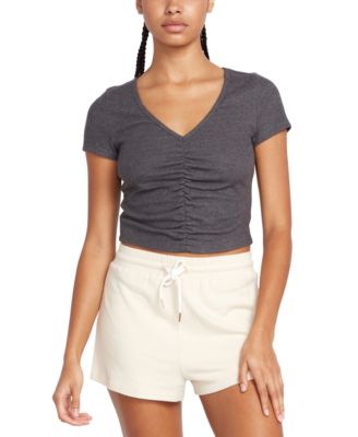 Volcom - Juniors' Lil Fleece High-Rise Pull-On Shorts