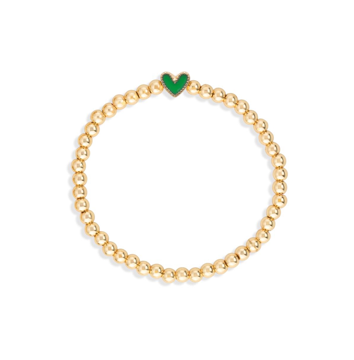 Luca + Danni Heart Stretch Women's Bracelet in Green