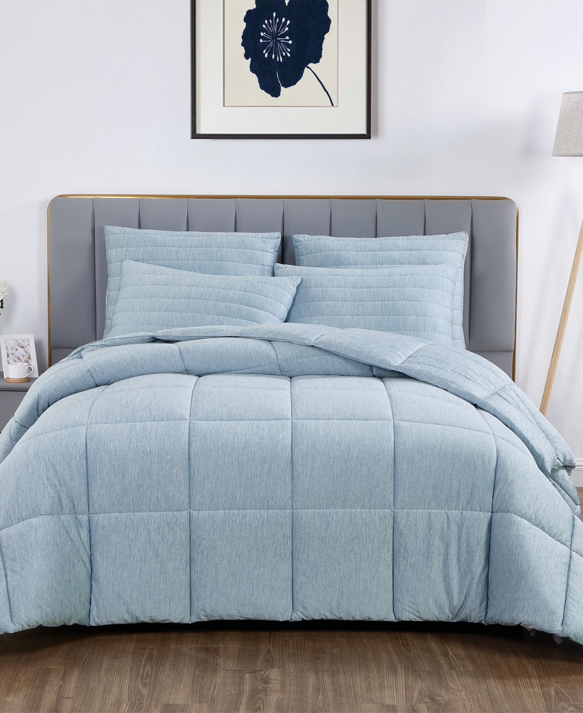 Powernap Cool To The Touch Synthetic Down Fill Comforter, Twin In Blue