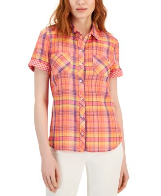 Tommy Hilfiger - Women's Short Sleeve Camp Shirt