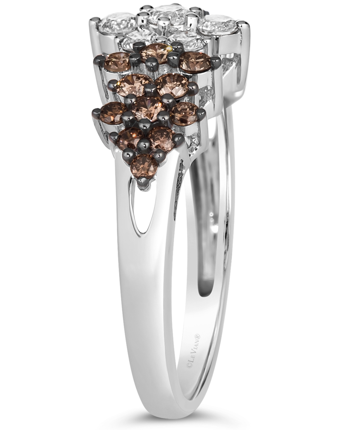Le Vian Chocolate Ombre Diamond Cluster Ring (1 Ct. T.w.) In 14k Rose Gold, White Gold Or Yellow Gold In Gold
