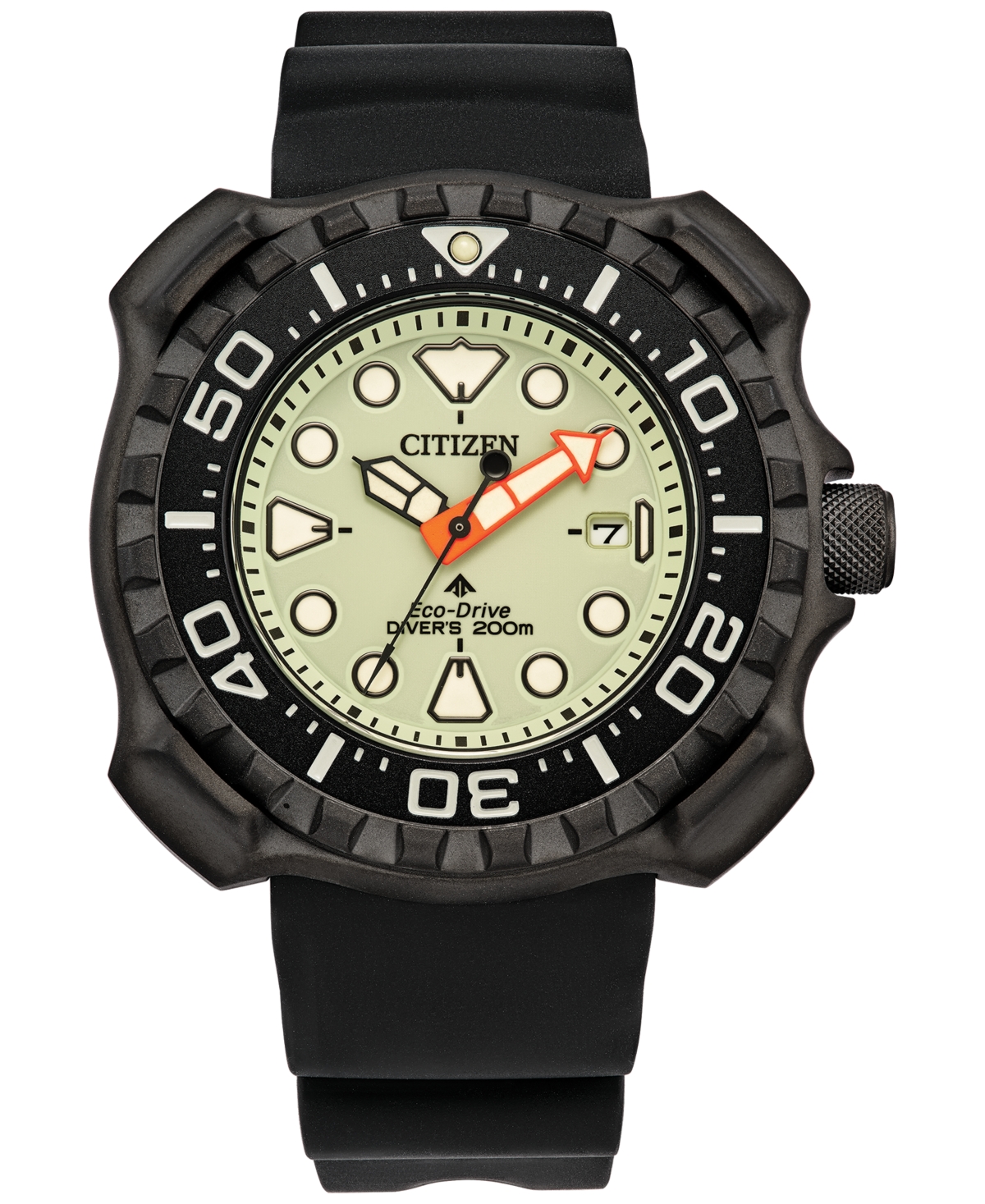 Eco-Drive Men's Promaster Black Strap Watch 46mm - Black