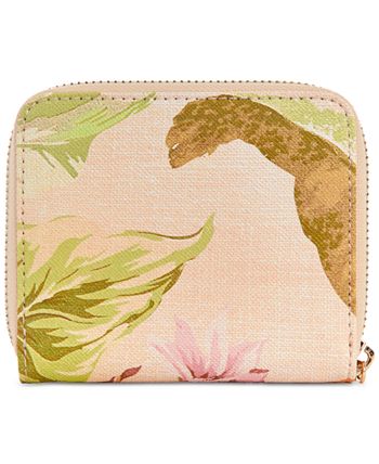 GUESS Emiliya Small Floral Zip-Around Wallet - Macy's