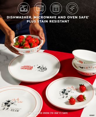 Corelle Disney Mickey Mouse Club 12 Pc. Dinnerware Set, Service for 4