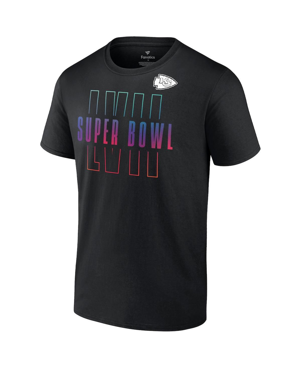 Shop Fanatics Men's  Black Kansas City Chiefs Super Bowl Lvii Open Sky Big And Tall T-shirt