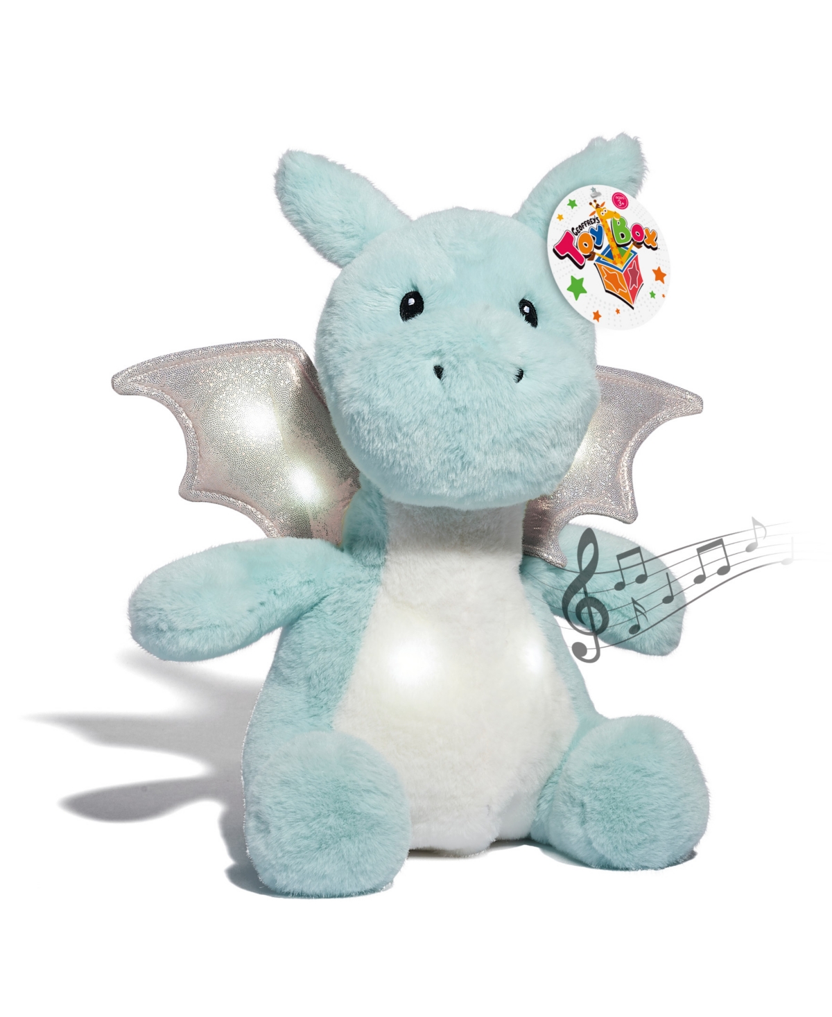 Shop Geoffrey's Toy Box Led Light-up Dragon Plush Stuffed Animal, Created For Macy's In Light,pastel Green